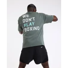 Футболка BOXRAW We Don't Play Boxing Oversized Зелена-L