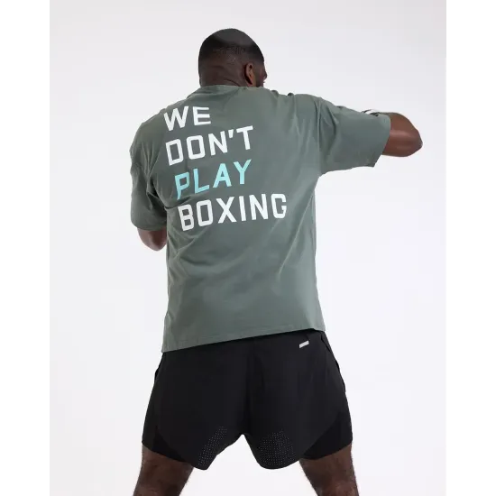 Футболка BOXRAW We Don't Play Boxing Oversized Зелена-S
