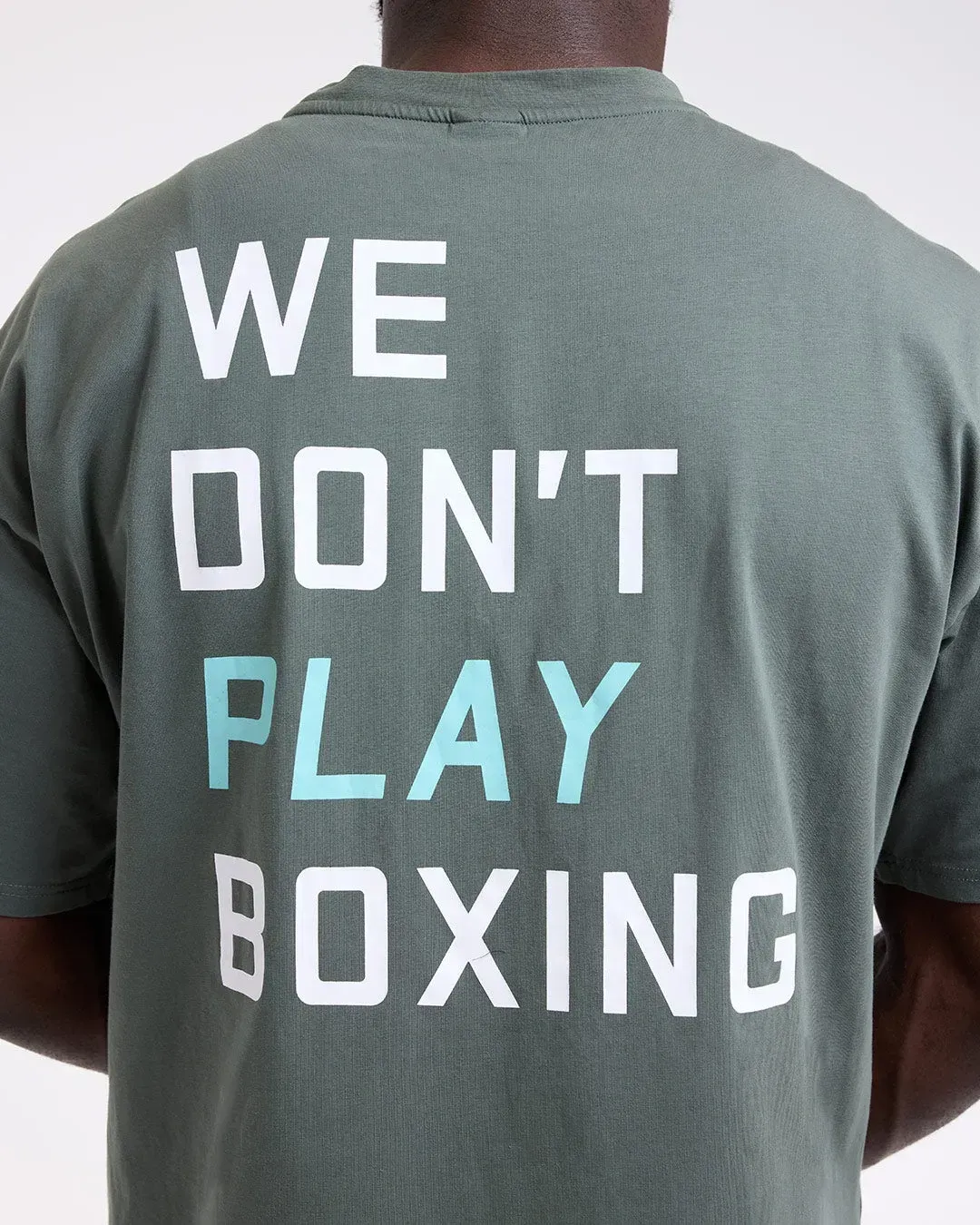 Футболка BOXRAW We Don't Play Boxing Oversized Зелена-S