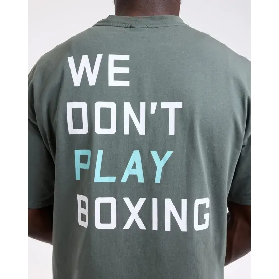 Футболка BOXRAW We Don't Play Boxing Oversized Зелена-S