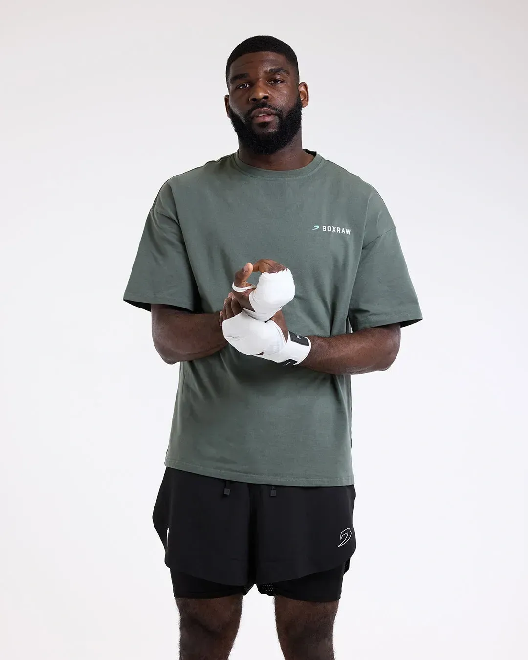 Футболка BOXRAW We Don't Play Boxing Oversized Зелена-S