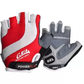 Велоперчатки PowerPlay 5034 A Бело-красные M