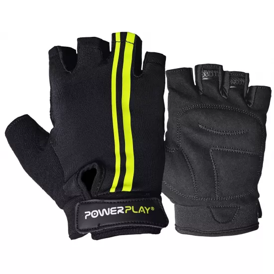 Велоперчатки PowerPlay 5031 G Чорно-жовті XS