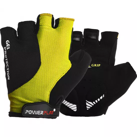 Велоперчатки PowerPlay 5028 B Чорно-жовті S