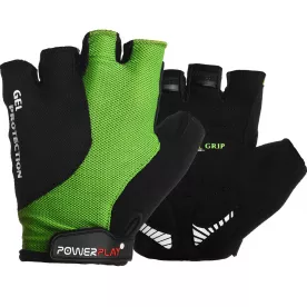 Велоперчатки PowerPlay 5028 A Черно-зеленые M