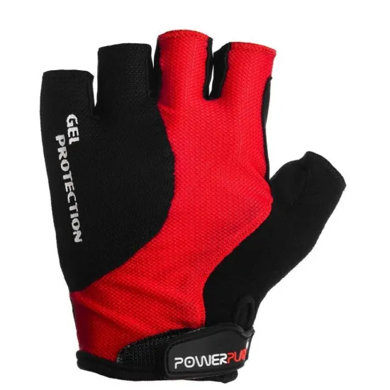 Велоперчатки PowerPlay 5028 C Чорно-червоні M