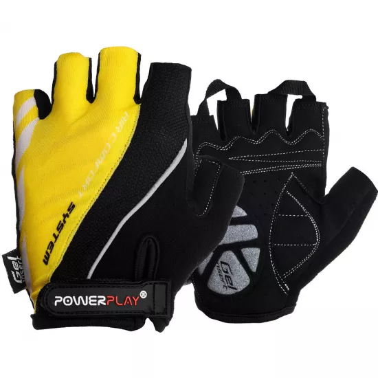 Велоперчатки PowerPlay 5024 D Черно-желтые XS