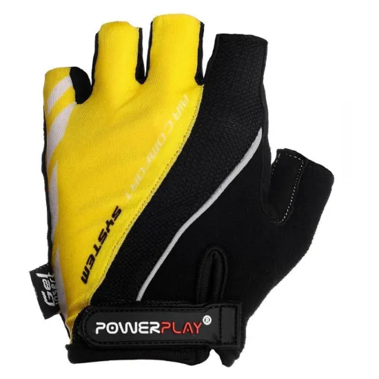 Велоперчатки PowerPlay 5024 D Черно-желтые XS