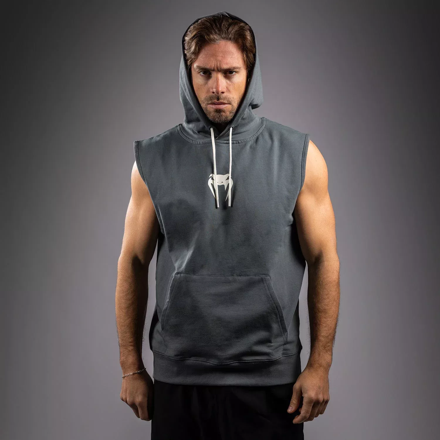 Безрукавка Venum Sparring Sleeveless Hoodies Storm Grey-S
