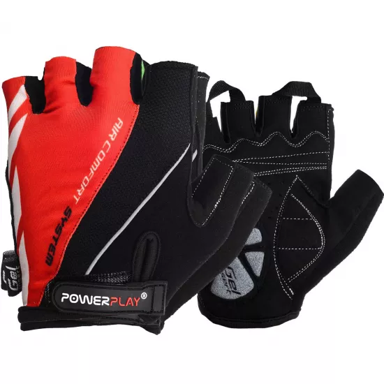 Велоперчатки PowerPlay 5024 C Черно-красные M