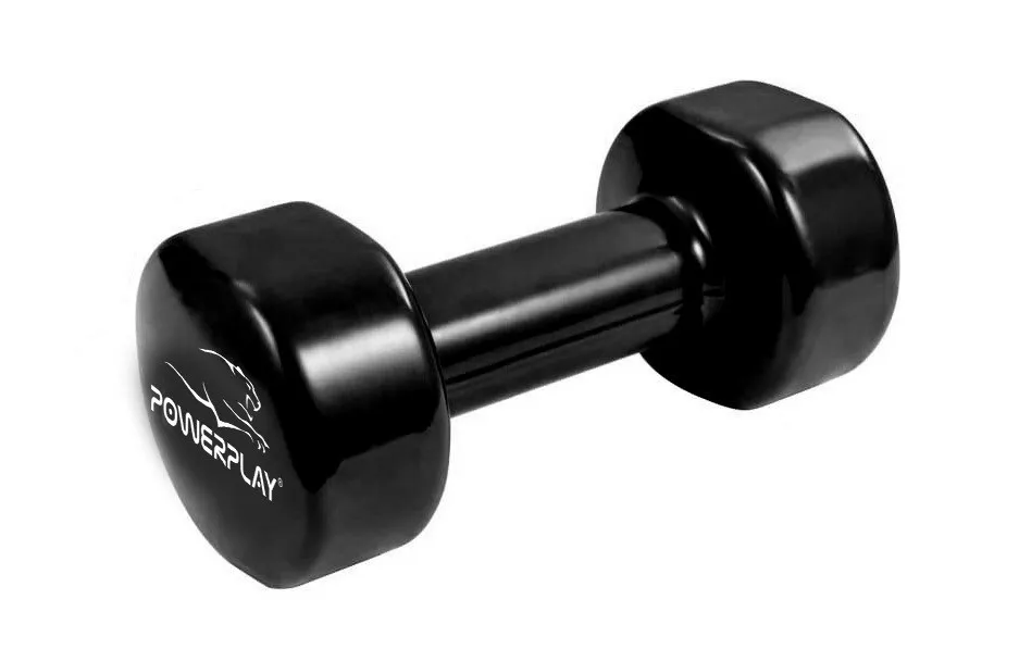 Гантель виниловая PowerPlay 1кг PP_4121 Черная (1шт.)