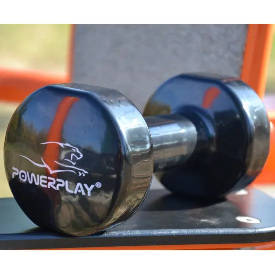 Гантель виниловая PowerPlay 1кг PP_4121 Черная (1шт.)
