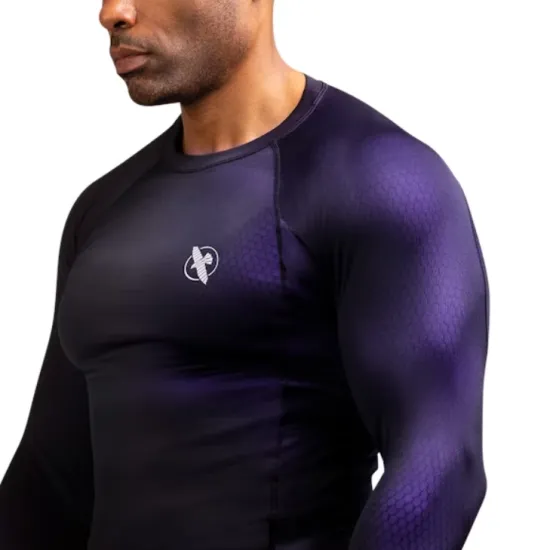 Рашгард Hayabusa Fusion Long Sleeve Rash Guard Black/Purple-S