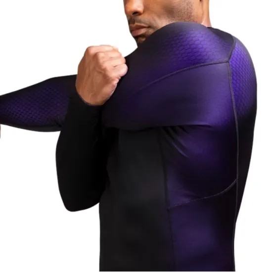 Рашгард Hayabusa Fusion Long Sleeve Rash Guard Black/Purple-S