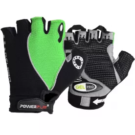 Велоперчатки PowerPlay 5019 A Черно-зеленые M