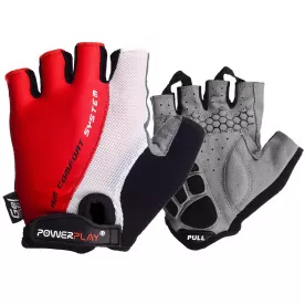 Велоперчатки PowerPlay 5010 D Бело-красные M