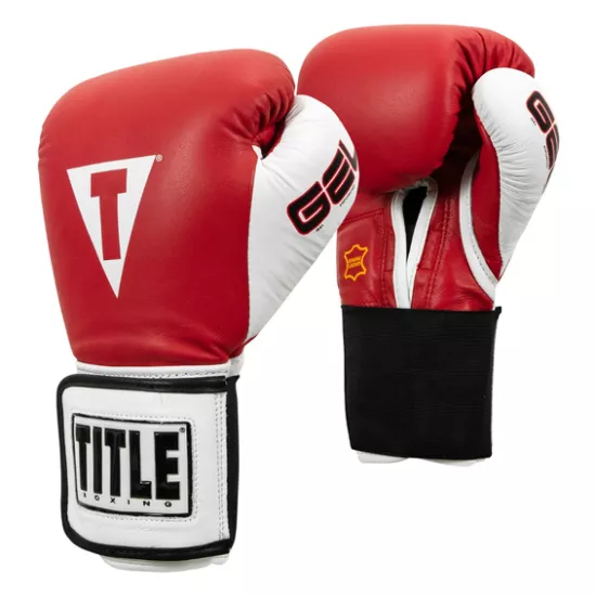 Боксерские перчатки TITLE GEL World Elastic Training Gloves Red-12
