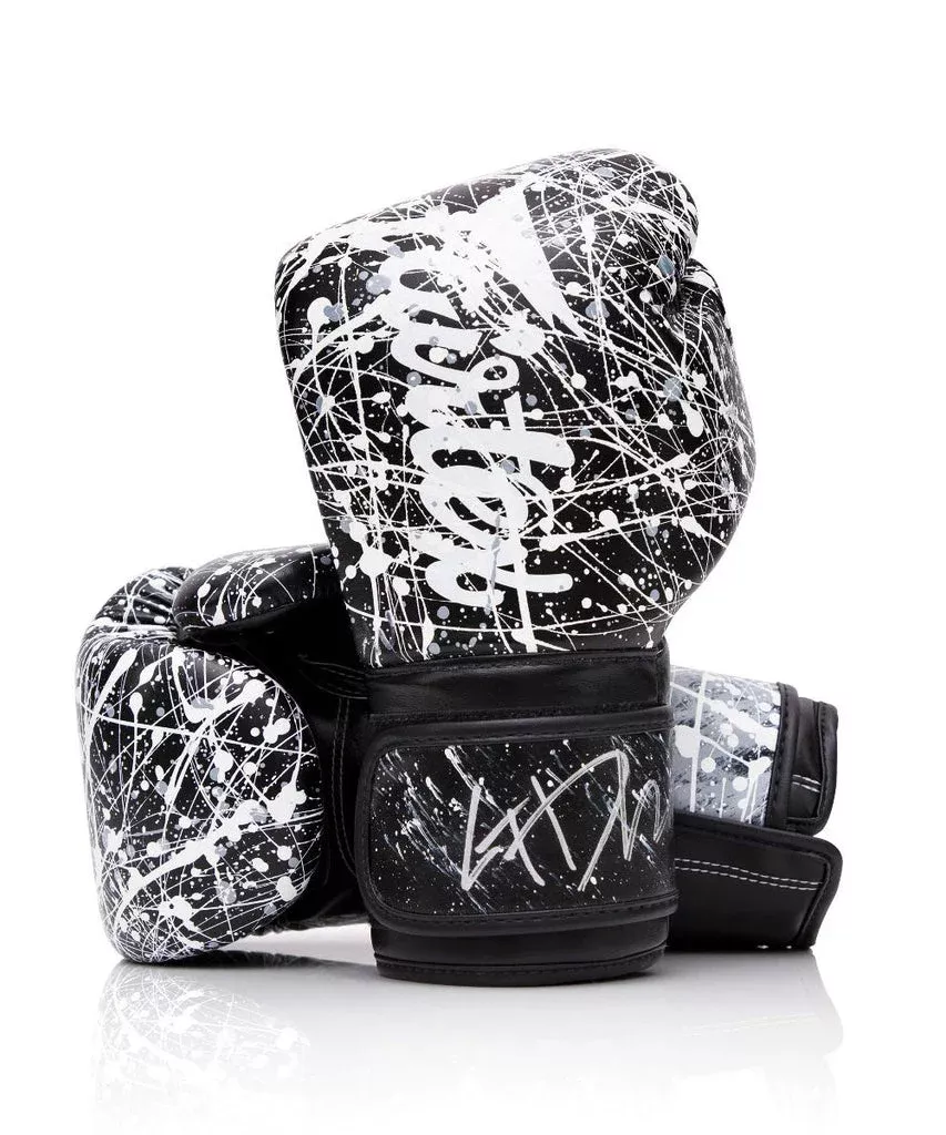 Боксерські рукавички Fairtex BGV14 Black Painter-12 унцій
