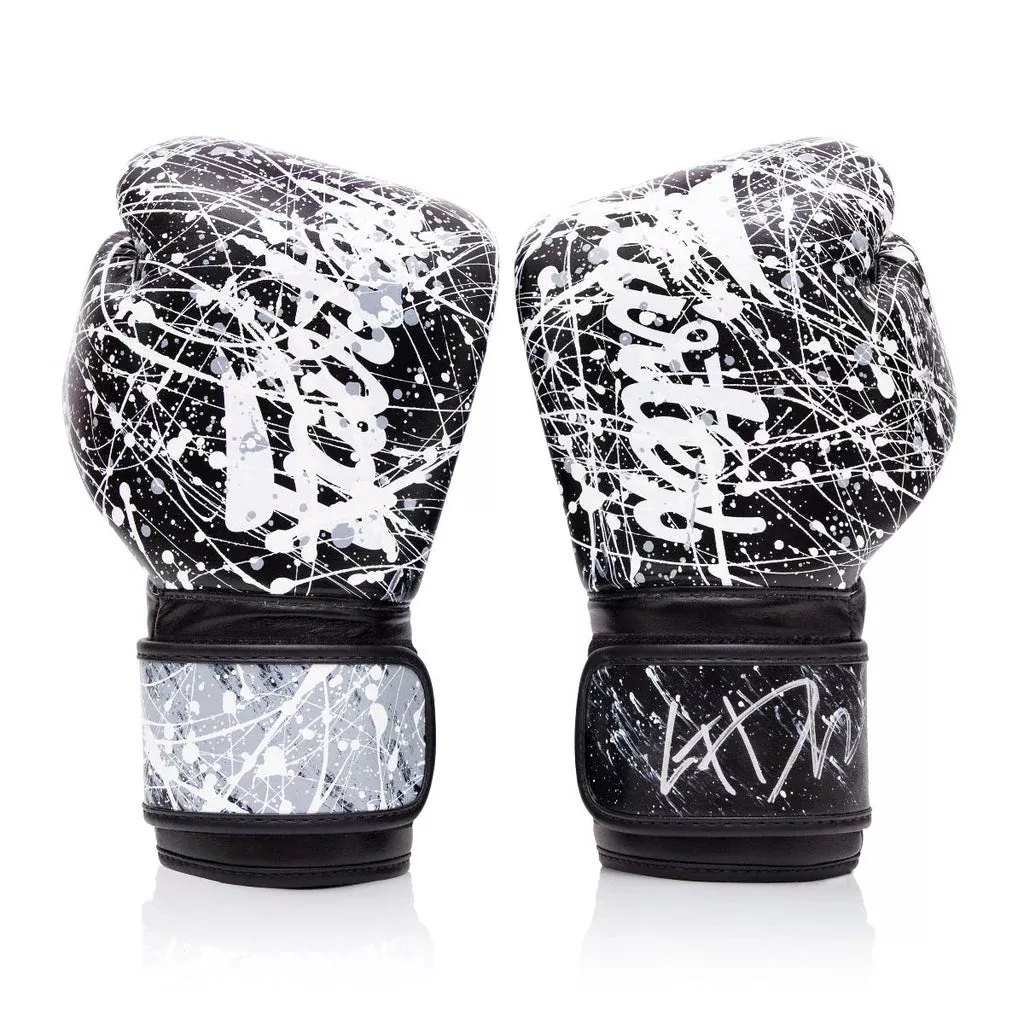 Боксерські рукавички Fairtex BGV14 Black Painter-12 унцій