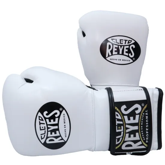 Боксерские перчатки Cleto Reyes Hook and Loop Training Gloves White-12