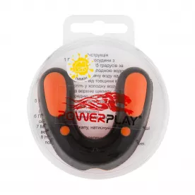 Капа боксерська PowerPlay 3315 SR оранжево-чорна LEMON