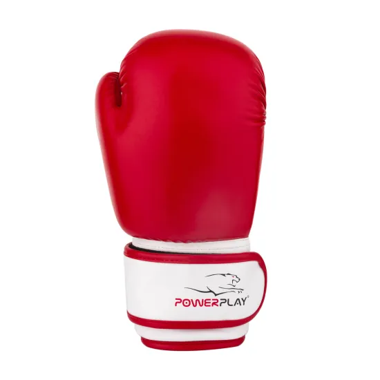 Боксерські рукавички PowerPlay 3004 JR червоно-білі 6 унцій