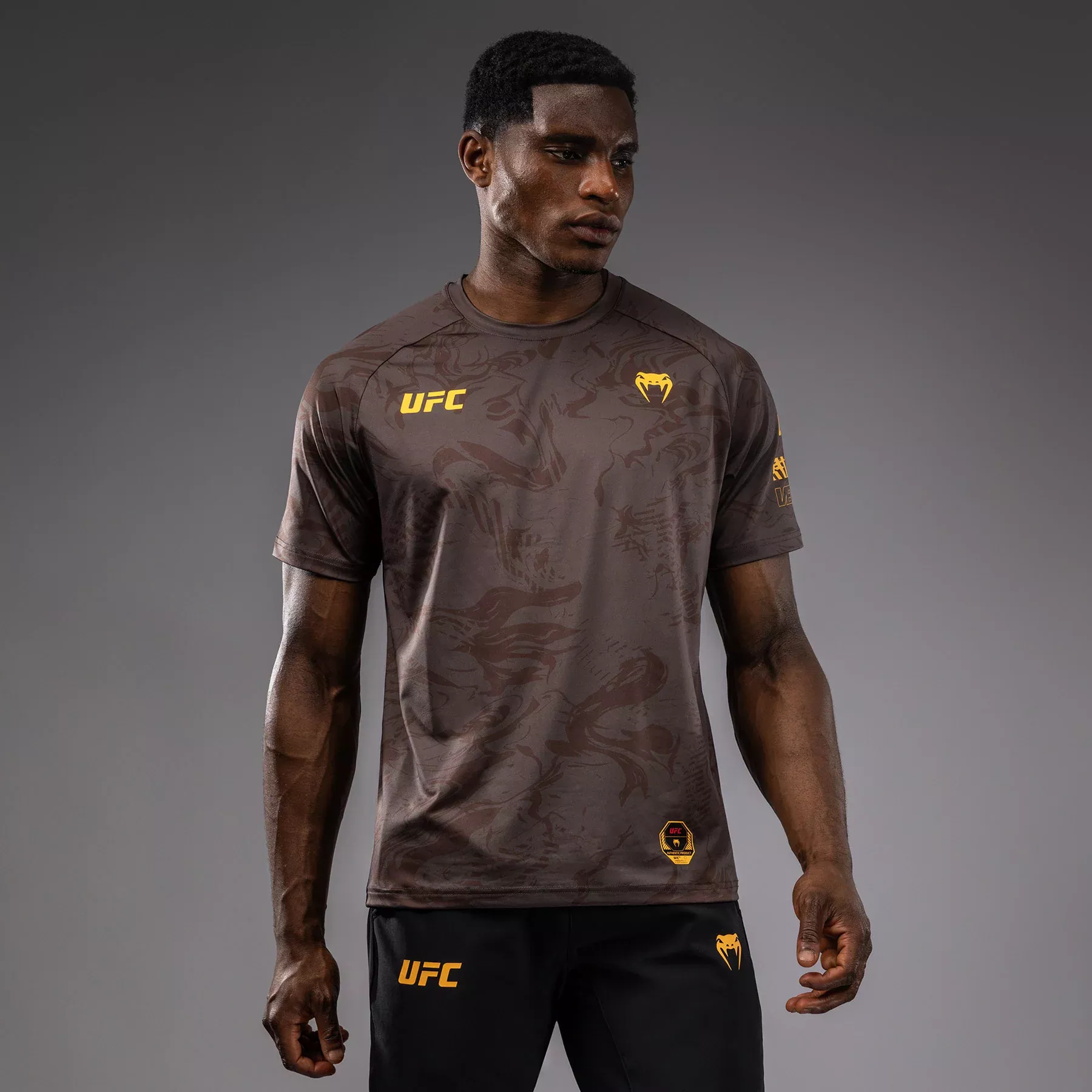 Футболка UFC Fusion by Venum Fight Week Men’s Dry-Tech T-Shirt Earthen Brown-S