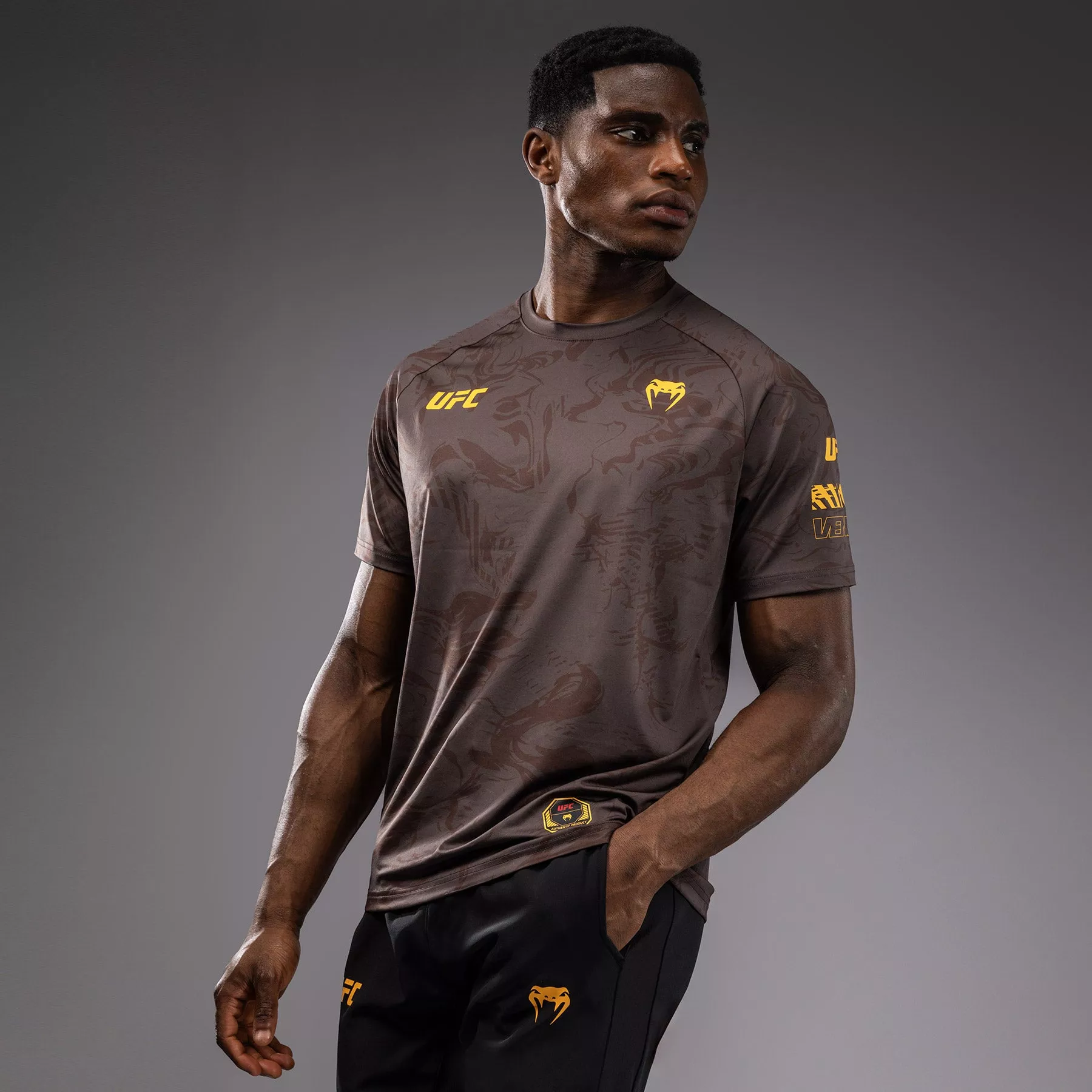 Футболка UFC Fusion by Venum Fight Week Men’s Dry-Tech T-Shirt Earthen Brown-S