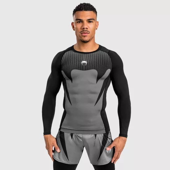 Рашгард Venum Attack Men's Long Sleeve Rashguard Black/Grey-S