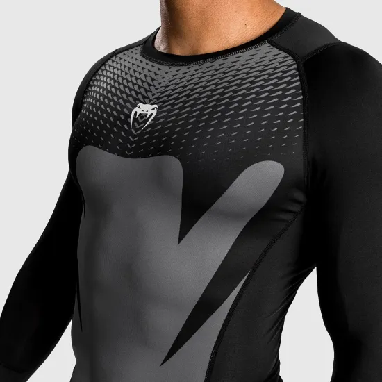 Рашгард Venum Attack Men's Long Sleeve Rashguard Black/Grey-S