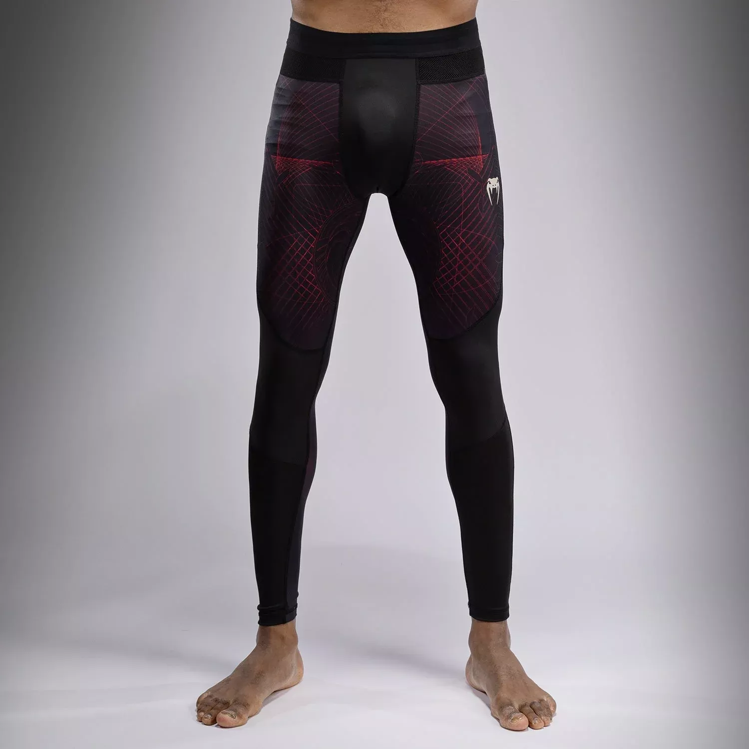 Компресійні штани Venum G-Fit Air Men's Spats Deep Black/Fire Red-S