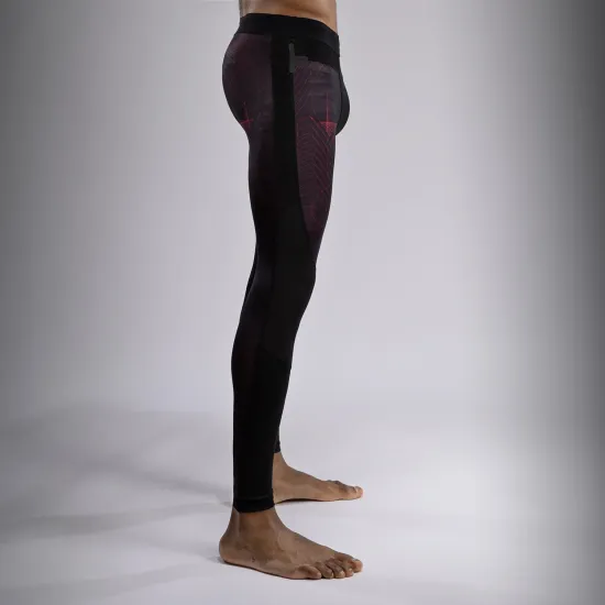 Компресійні штани Venum G-Fit Air Men's Spats Deep Black/Fire Red-S