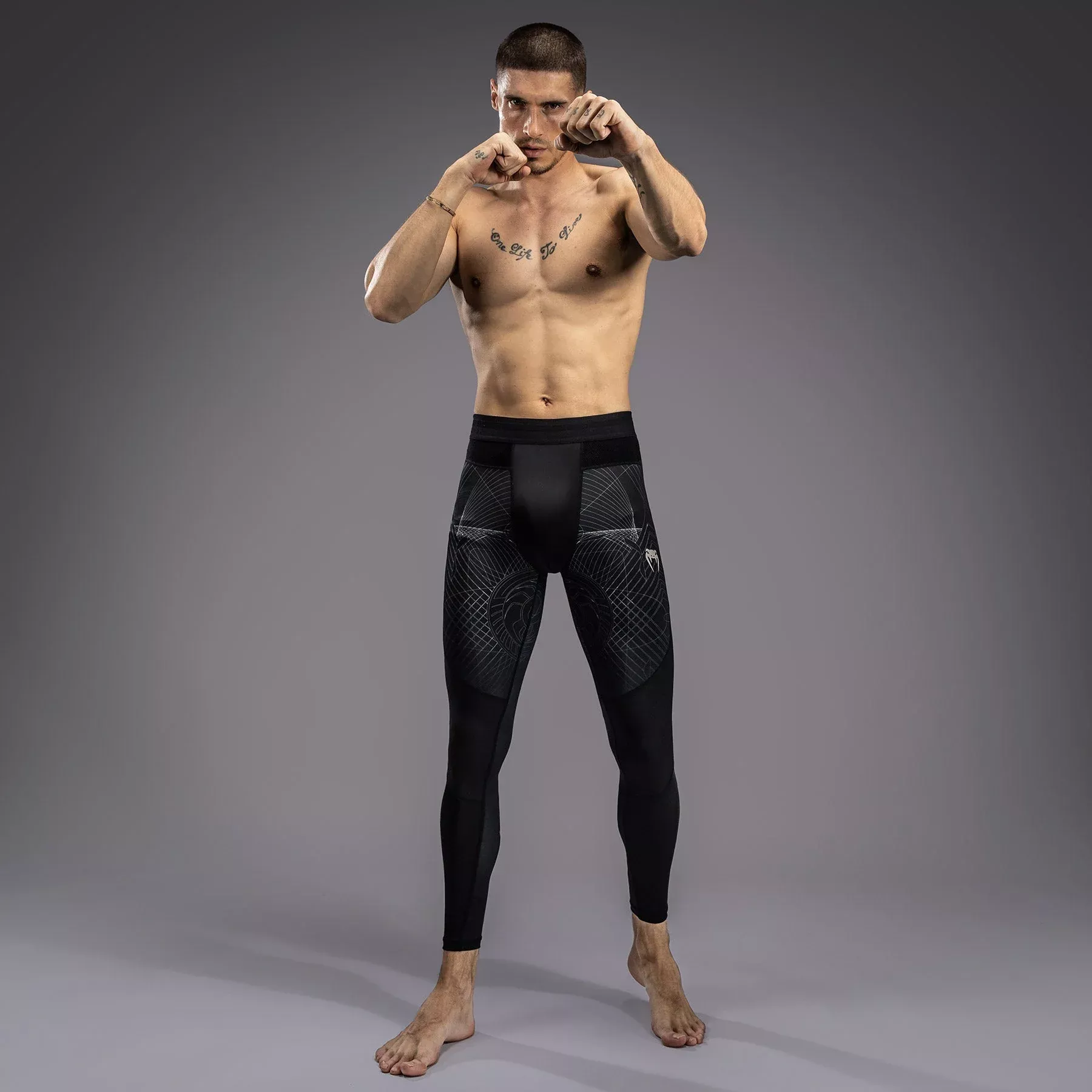 Компресійні штани Venum G-Fit Air Men's Spats Deep Black/Desert Sand-S