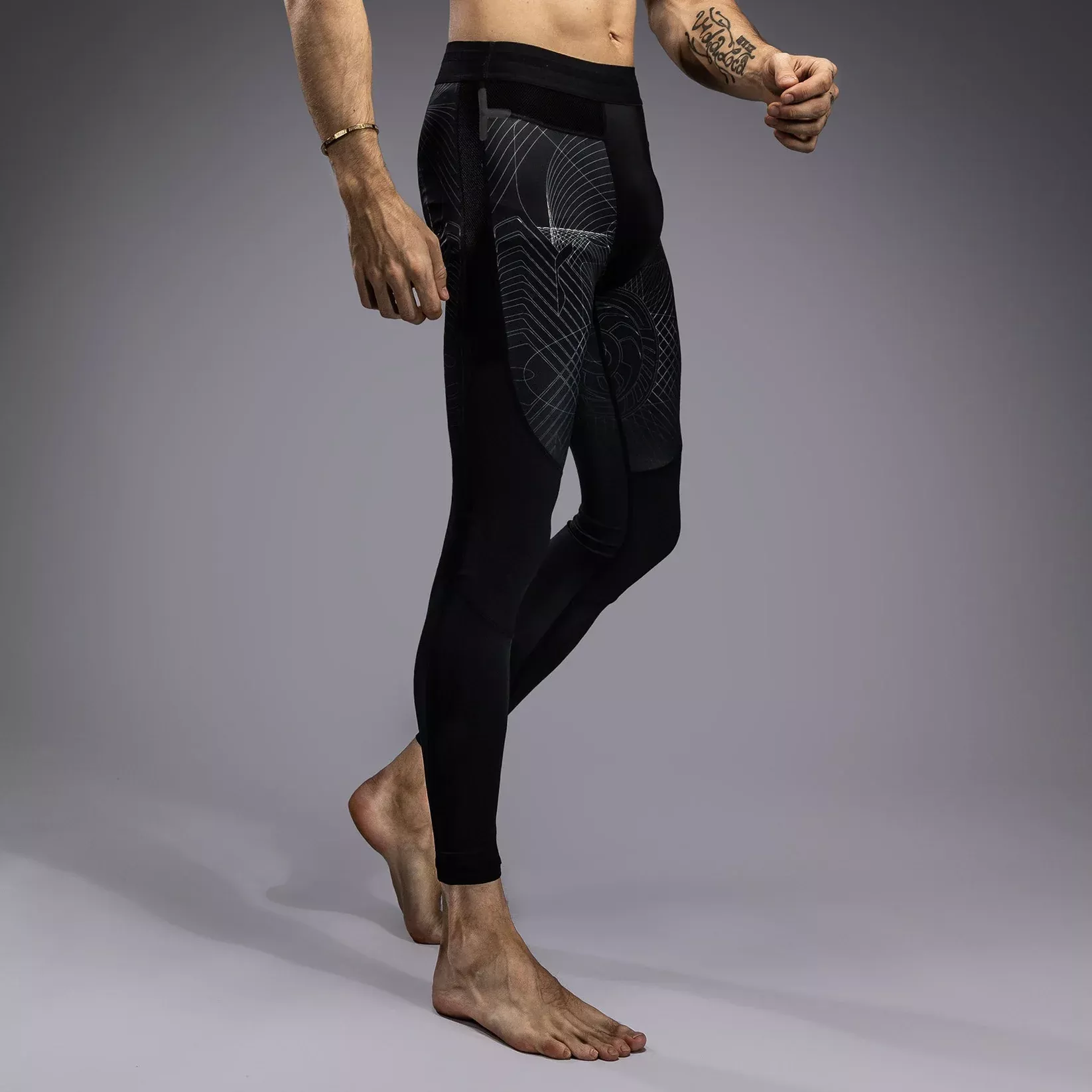 Компресійні штани Venum G-Fit Air Men's Spats Deep Black/Desert Sand-S