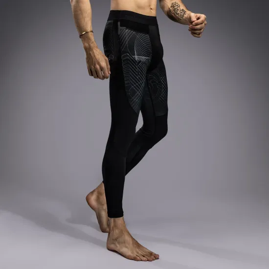 Компрессионные штаны Venum G-Fit Air Men's Spats Deep Black/Desert Sand-S