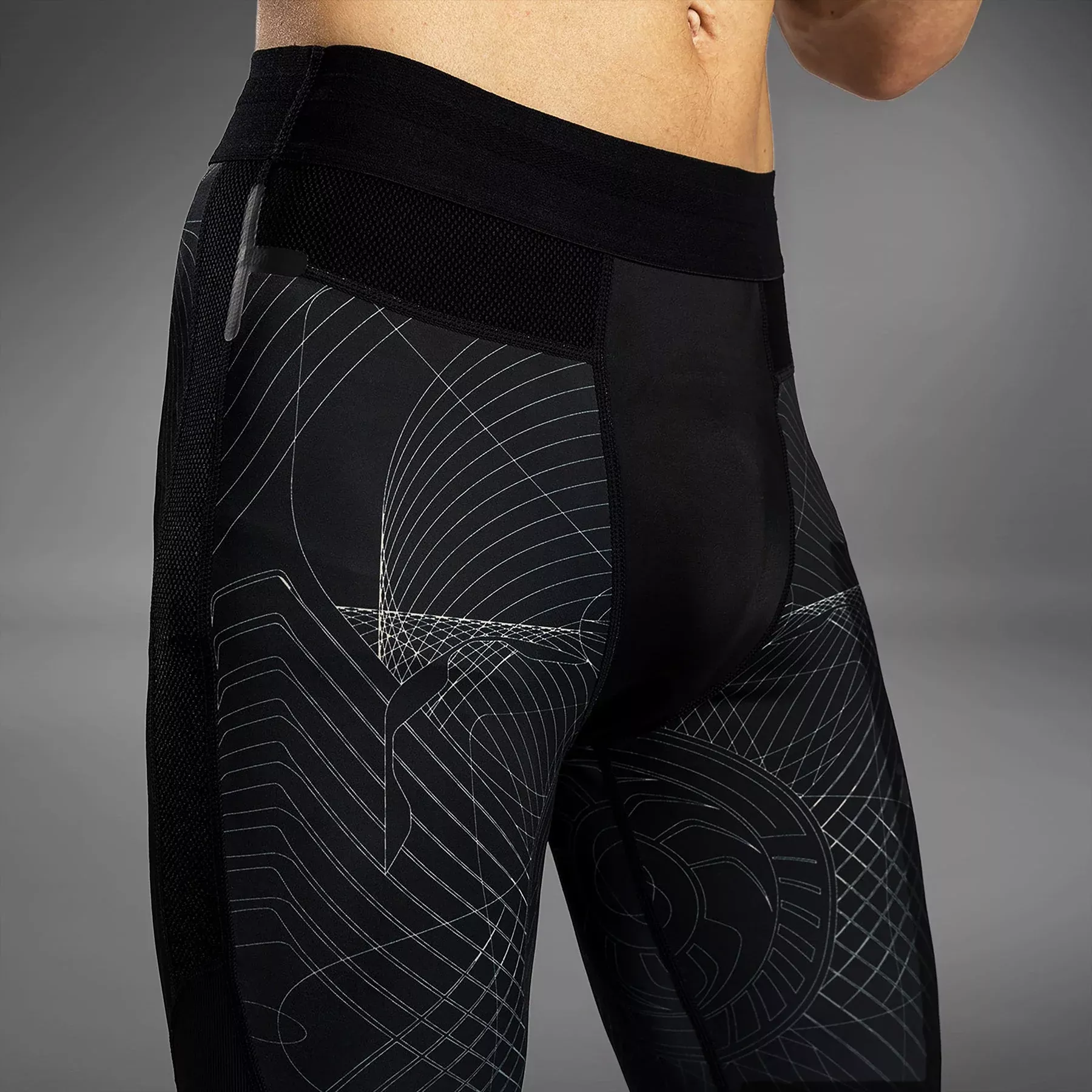 Компресійні штани Venum G-Fit Air Men's Spats Deep Black/Desert Sand-S