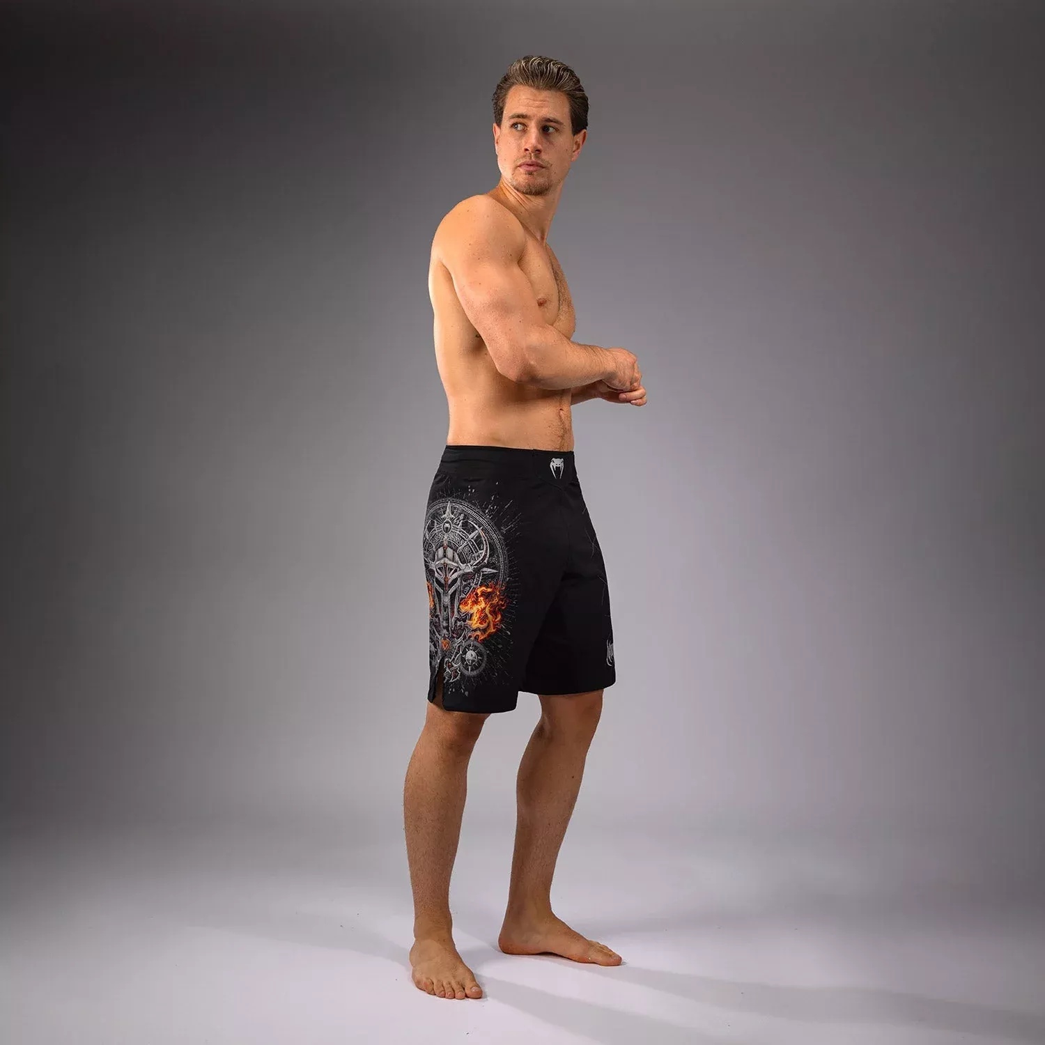 Шорти для ММА Venum Gladiator 5.0 Men’s Fight Shorts Black/Silver-S
