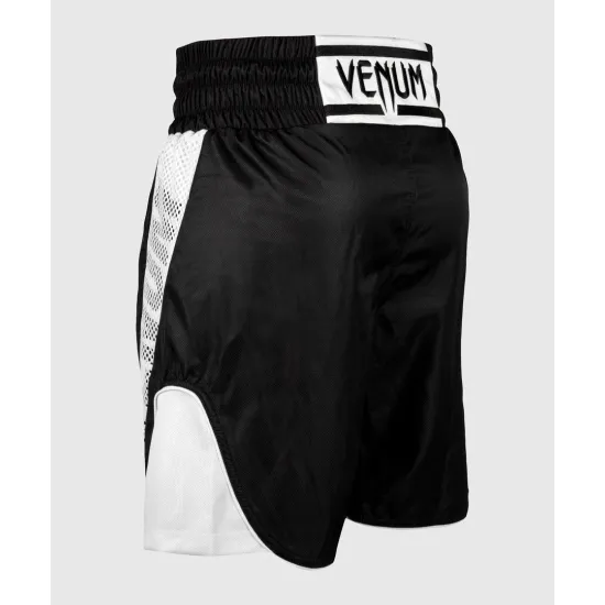 Боксерские шорты VENUM Elite Boxing Shorts Black/White-S