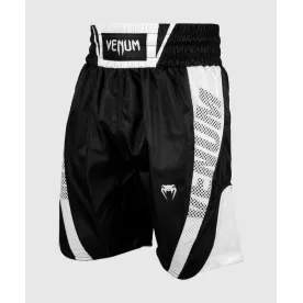 Боксерские шорты VENUM Elite Boxing Shorts Black/White-S