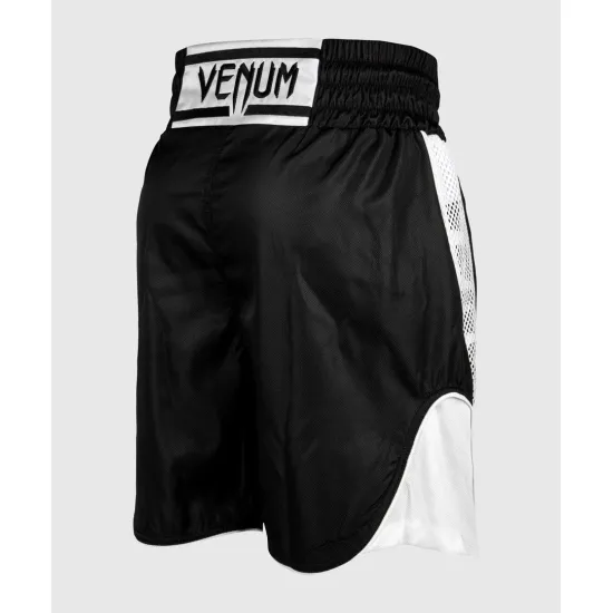 Боксерские шорты VENUM Elite Boxing Shorts Black/White-S