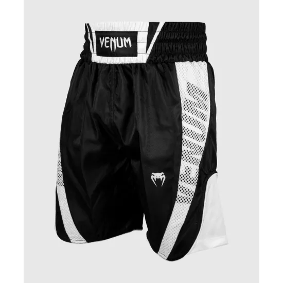 Боксерские шорты VENUM Elite Boxing Shorts Black/White-S