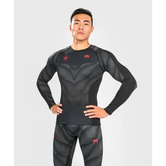 Рашгард Venum Phantom Rashguard Long Sleeves Black/Red-S