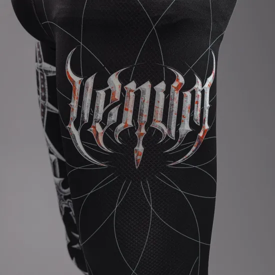 Компрессионные штаны Venum Gladiator 5.0 Men's Spats Black/Silver-S