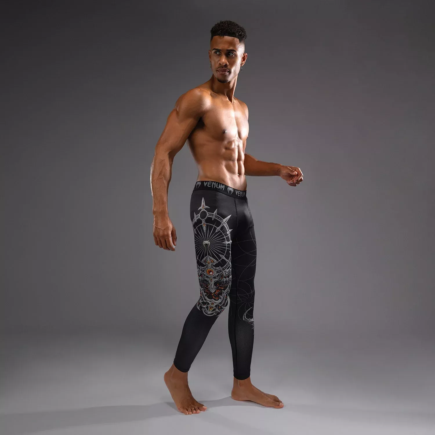Компресійні штани Venum Gladiator 5.0 Men's Spats Black/Silver-S