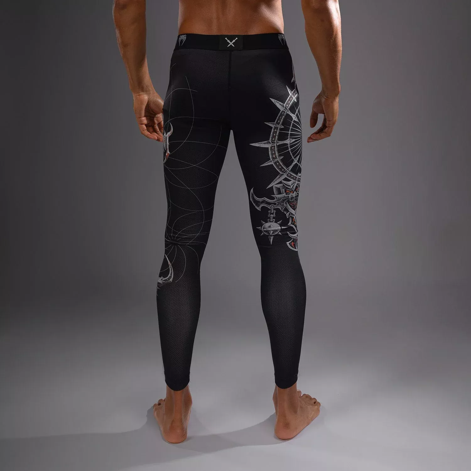 Компресійні штани Venum Gladiator 5.0 Men's Spats Black/Silver-S