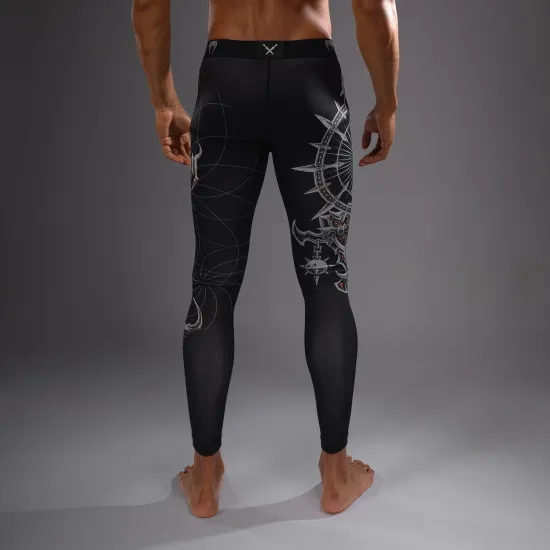 Компрессионные штаны Venum Gladiator 5.0 Men's Spats Black/Silver-S
