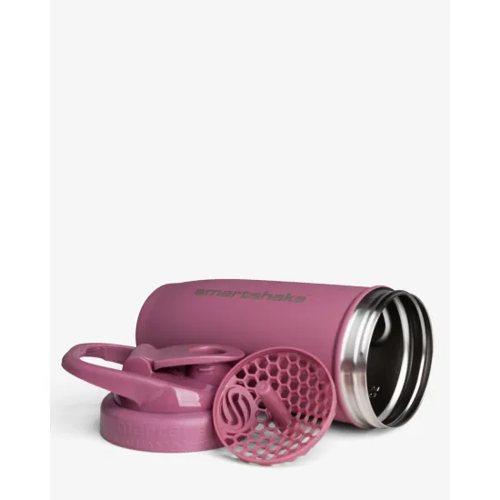 Шейкер спортивний SmartShake металевий Reforce Stainless Steel 30oz/900ml Deep Rose