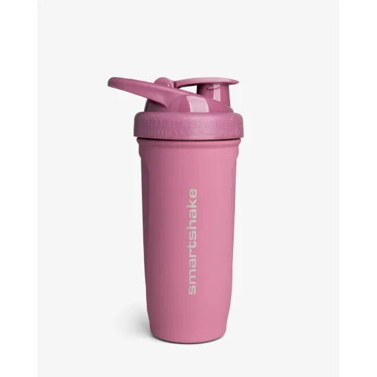 Шейкер спортивний SmartShake металевий Reforce Stainless Steel 30oz/900ml Deep Rose