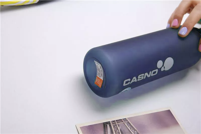 Пляшка для води CASNO 600 мл KXN-1196 Синя із соломинкою
