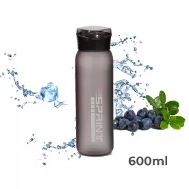 Бутылка для воды CASNO 600 мл KXN-1196 Серая с соломинкой